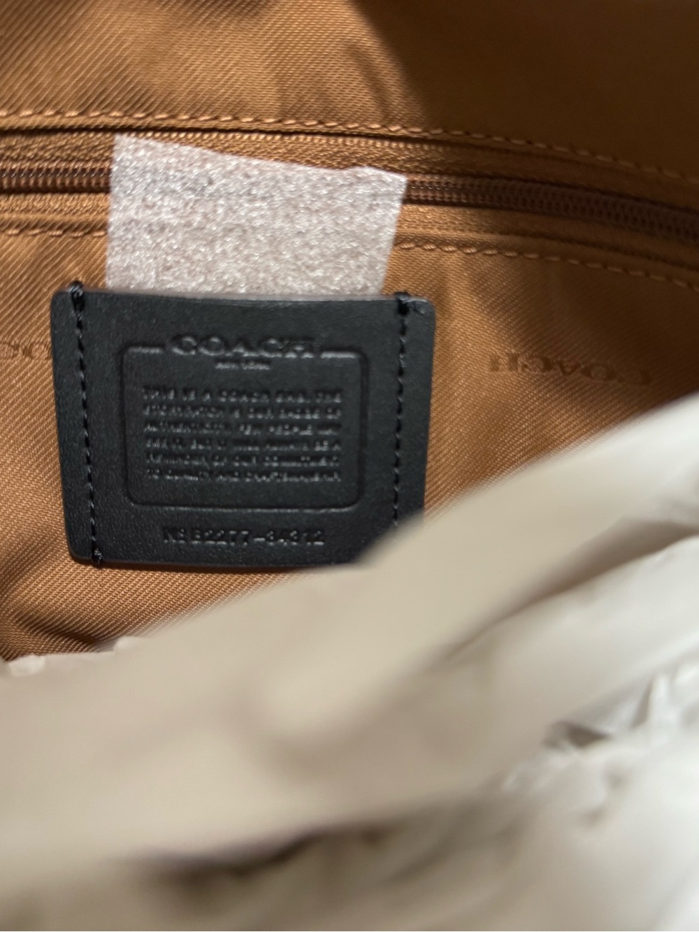 Coach Tan Pebbled Leather Shoulder Bag - Picture 8 of 10